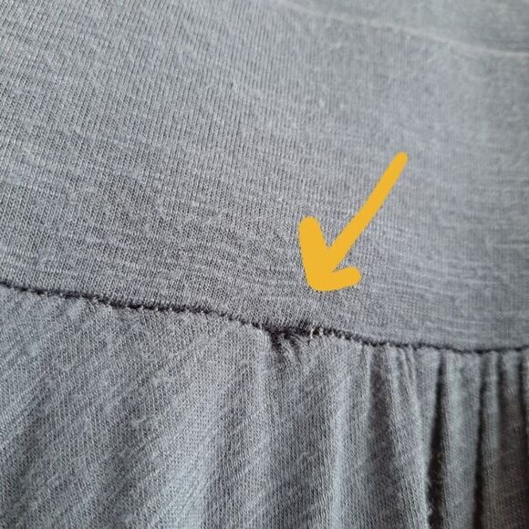 DOLAN | Anthropologie Twist Front Soft T-Shirt Dress Knee Length Blue M Flawed - Picture 12 of 16